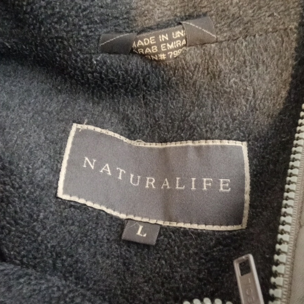 NATURAL LIFE Mens Vest Large Full Zip Outdoors Hiking Fleece Lining Size Large - Picture 5 of 11